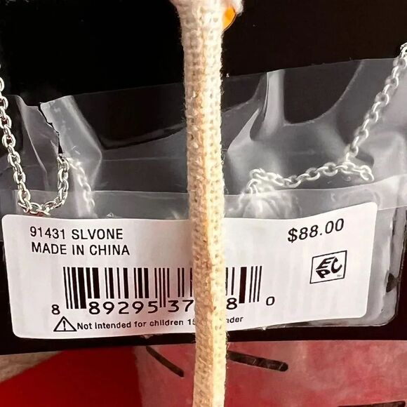 COACH Signature C Pave Bar Charm Necklace Silver Tone 18” Total NWT # TSNK - Picture 7 of 10